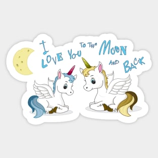 I love you to the moon and back Sticker